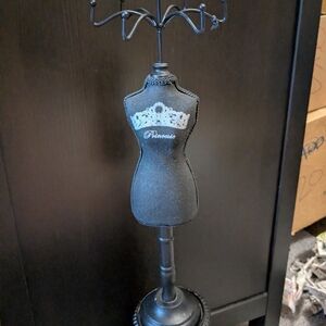 Beautiful Black Wood Jewelry Holder Perfect For Organizing Your Jewelry